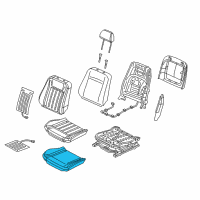 OEM Chrysler 300 Seat Cushion Foam Diagram - 68156166AB