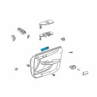 OEM Lexus Front Door Inside Handle Sub-Assembly, Left Diagram - 69206-33070-C0