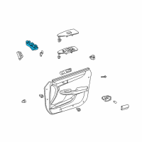 OEM Lexus Master Switch Assy, Power Window Regulator Diagram - 84040-33031