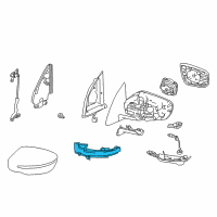 OEM 2020 Nissan Rogue Sport Turn Signal Lamp Assy-Side, LH Diagram - 26165-5TA0B