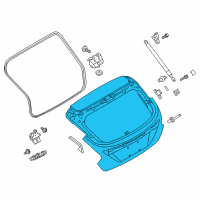 OEM 2016 Ford Focus Lift Gate Diagram - F1EZ-5840110-A