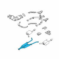 OEM 2011 Infiniti G37 Exhaust Sub Muffler Assembly Diagram - 20300-JU60A