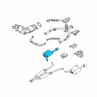 OEM Infiniti Q40 Exhaust Main Muffler Assembly, Right Diagram - 20100-1NC0B