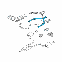 OEM Infiniti M37 Front Exhaust Tube Assembly Diagram - 20020-JK00B