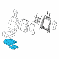 OEM 2019 Ford EcoSport Seat Cushion Pad Diagram - GN1Z-99632A22-D