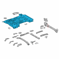 OEM 2021 Lexus LX570 Pan, RR Floor Diagram - 58311-60C60