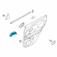 OEM Kia Soul Rear Power Window Sub Left Switch Assembly Diagram - 93580B2100CA