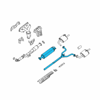 OEM 2011 Nissan Altima Exhaust Muffler Assembly Diagram - 20300-ZN80A