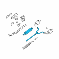 OEM Nissan Altima Exhaust, Sub Muffler Assembly Diagram - 20300-JA800