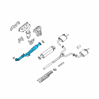 OEM 2011 Nissan Altima Exhaust Tube Assembly, Front Diagram - 20010-JA80A