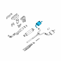 OEM 2009 Nissan Altima Exhaust, Main Muffler Assembly Diagram - 20100-JA800