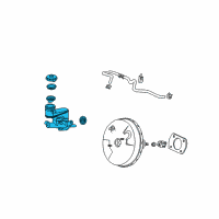 OEM 2010 Honda Accord Master Cylinder Assembly Diagram - 46100-TA1-A01