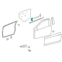 OEM 2014 Toyota Yaris Frame Molding Diagram - 75751-52040