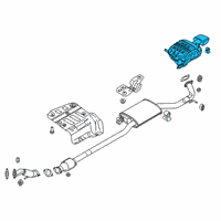 OEM Hyundai Santa Fe Rear Muffler Assembly Diagram - 28710-S2300