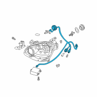 OEM 2003 Infiniti Q45 Harness Assembly-Head Lamp Diagram - 26038-AR200