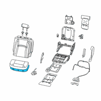 OEM 2020 Ram 1500 Seat Cushion Foam Diagram - 68299895AE