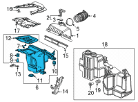 OEM 2022 Honda Civic CASE SET, A/CLNR Diagram - 17201-64S-A01