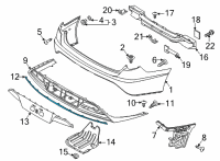 OEM Hyundai Sonata Piece-RR Bumper LWR Diagram - 86618-L0000