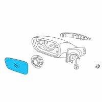 OEM 2017 Hyundai Sonata Glass Holder Assembly-Outside Rear View, LH Diagram - 87611-C2000