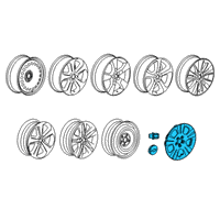 OEM 2015 Chevrolet Trax Wheel Cover Diagram - 95321383