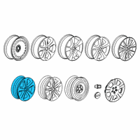 OEM 2022 Chevrolet Trax Wheel, Alloy Diagram - 42693409