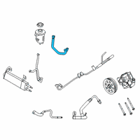 OEM 2017 Ford F-350 Super Duty Power Steering Suction Hose Diagram - HC3Z-3691-C