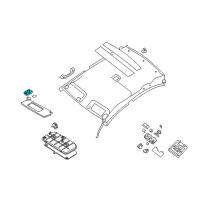 OEM 2011 Nissan Sentra Holder SUNVISOR Diagram - 96409-ZT50A