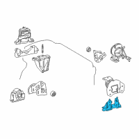 OEM 2018 Toyota RAV4 Side Mount Bracket Diagram - 12325-36070