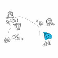 OEM Lexus NX300h INSULATOR, Engine Mounting Diagram - 12372-36070