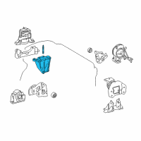 OEM 2015 Lexus NX300h Engine Mount Diagram - 1231536010