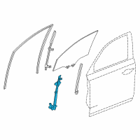 OEM 2014 Acura MDX Regulator Assembly, Passenger Side Diagram - 72210-TZ5-A01