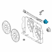 OEM 2015 Toyota RAV4 Fan Motor Diagram - 16363-36110