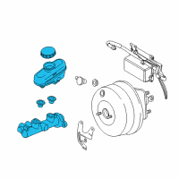 OEM Mercury Master Cylinder Diagram - 6W1Z-2140-BA