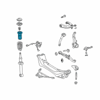 OEM 2005 Lexus IS300 Insulator, Front Coil Spring Diagram - 48157-22040