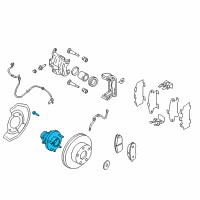 OEM 2006 Nissan Murano Hub Assembly-Road Wheel, Front Diagram - 40202-ZM70A