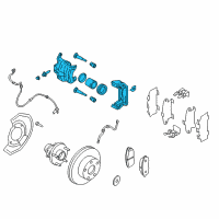 OEM Nissan CALIPER Assembly-Front LH, W/O Pads Or SHIMS Diagram - 41011-CA01A