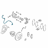 OEM 2006 Nissan Murano Sensor Assembly-Anti SKID, Front RH Diagram - 47910-CA000