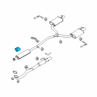 OEM 2014 Ford Taurus Muffler & Pipe Clamp Diagram - EB5Z-5A231-A