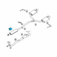 OEM 2018 Ford Special Service Police Sedan Muffler & Pipe Clamp Diagram - EB5Z-5A231-A