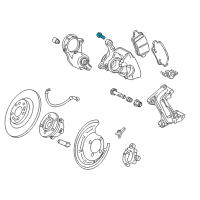 OEM Chevrolet Caliper Mount Bolt Diagram - 13590528