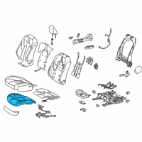 OEM 2019 Toyota Avalon Seat Cushion Pad Diagram - 71511-07050