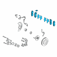 OEM 1999 Honda Accord Pad Set, Front Diagram - 45022-SY8-405