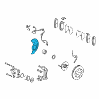 OEM 1999 Honda Accord Splash Guard, Front Brake (14") Diagram - 45255-SS0-000