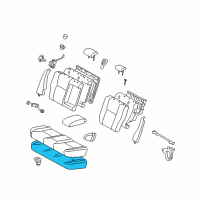 OEM 2008 Toyota Prius Seat Cushion Pad Diagram - 71503-47040