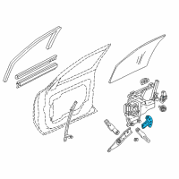 OEM 2003 Buick Park Avenue Gear Sector-Window Regulator Diagram - 16630604