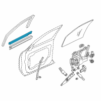 OEM 1997 Buick Park Avenue Sealing Strip Asm-Front Side Door Window Outer Diagram - 25709224