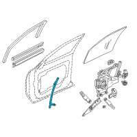 OEM Buick Park Avenue Retainer Asm-Front Side Door Window Channel <Use 1C5L Diagram - 25669199