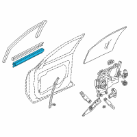 OEM 2000 Buick Park Avenue Sealing Strip-Front Side Door Window Inner Diagram - 25634581