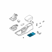 OEM Nissan Pathfinder Cup Holder Assembly Rear Diagram - 96965-4W302