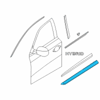 OEM 2017 Infiniti QX60 MOULDING-Front Door, RHH Diagram - 80876-9NB0A